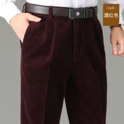 High Waist Double Pleated Winter Corduroy Pants Men Straight Loose 100% Cotton Autumn Casual Mens Trousers Size 44 46 48 50