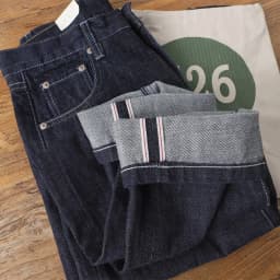 Amekaji 100% Cotton Men's Red White Selvedge Denim Jeans - American Vintage Heavyweight Washed Distressed Raw Straight Pants