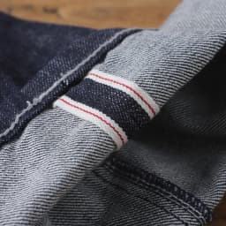 Amekaji 100% Cotton Men's Red White Selvedge Denim Jeans - American Vintage Heavyweight Washed Distressed Raw Straight Pants