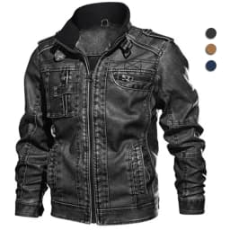 Autumn Winter Brand Leather Jacket Men Vintage Biker PU Coat Causal Motorcycle Jackets Plus Size 8XL 3D Stand Collar Thick Tops
