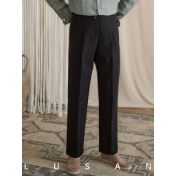 Summer lightweight casual cotton trousers, versatile and breathable,, mature, straight-leg, high-waisted pants for trendy