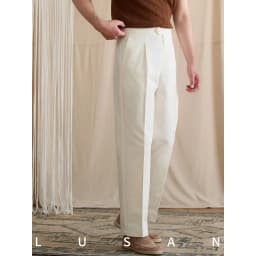 Summer lightweight casual cotton trousers, versatile and breathable,, mature, straight-leg, high-waisted pants for trendy