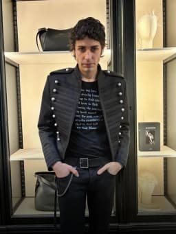 ANN Milan Limited Show Piece Black & Gold Webbing Napoleon Cropped Court Jacket, Two-tone