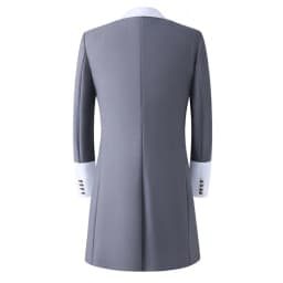 Men Tailcoat Suit 2 Pieces Double Breasted Brown Tuxedo White Contrast Lapel Cuff Groom Wedding Formal Evening Party Jacket Pants
