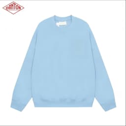 Sweatshirt made of pure cotton with small heart embroidery in macaron color, long sleeved with large heart round neck pullover for autumn and winter