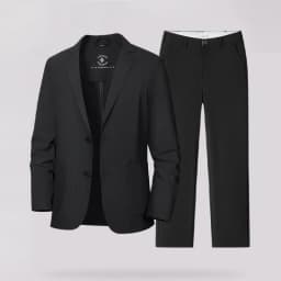 KIDWHXR Summer Man Suit Outfit Thin Breathable Sun Protection Blazer Male Straight-leg Pant Men Business Casual 2-piece Set