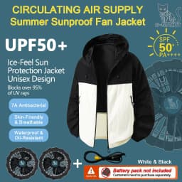 Couple Summer Cooling Fan Vest, Breathable Heat-Resistant Air Conditioned Sleeveless Workwear for Outdoor Use(Not Power)