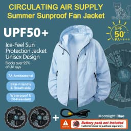 Couple Summer Cooling Fan Vest, Breathable Heat-Resistant Air Conditioned Sleeveless Workwear for Outdoor Use(Not Power)