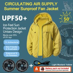Couple Summer Cooling Fan Vest, Breathable Heat-Resistant Air Conditioned Sleeveless Workwear for Outdoor Use(Not Power)