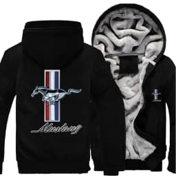 New Winter Men Fashion High Quality Mustang 11Logo Hoodies Jacket Casual Wool Liner Fleece Sweatshirts Male Hoody Coat