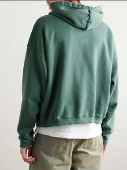 ER/D 24fw lake water Tiffany green destruction silhouette splash hoodie