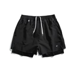 Unisex 2in1 Running Shorts Quick Dry Gym Workout Activewear Double Layer Compression Liner Athletic Fitness Jogging Sweat Shorts