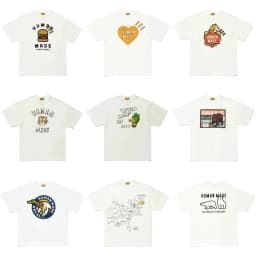 HUMANMADE Burger Print T-Shirt, Cotton Stretch Loose Tee, Street Summer Top for Couple Unisex