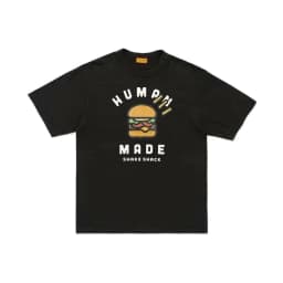 HUMANMADE Burger Print T-Shirt, Cotton Stretch Loose Tee, Street Summer Top for Couple Unisex