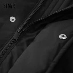 Semir Men Puffer Thick Down Printed Stand Collar Loose Fit 2026 Urban Casual Warm Couple Style Everyday Outerwear