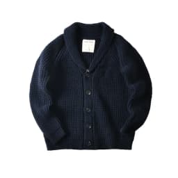 Eu Vintage 100% Wool Chunky Knit Sweater for Men - Yama-otoko Style Autumn Winter Loose Fit Casual Shawl Collar Cardigan Coat