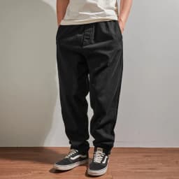 New straight-leg casual pants men's large size loose-fitting elastic waist sagging wide leg pants