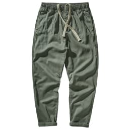 New straight-leg casual pants men's large size loose-fitting elastic waist sagging wide leg pants