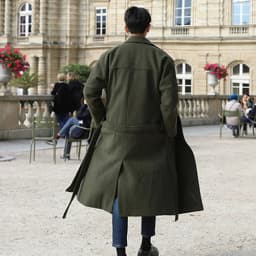 YASUGUOJI Cardigans Blends Coat with Belt Overcoat Male Winter Coat New Black Turn-down Collar Long Coat Men's Clothing