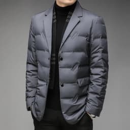 Men's Winter Fashion High-Quality down Jacket 90% White Duck down Warm Coat with Removable Scarf Suit Collar M-4XL Sizes