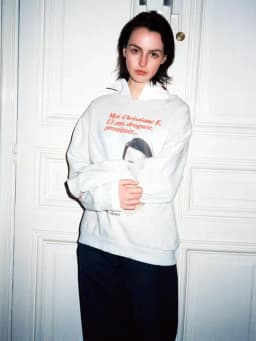 Christane F Portrait print sweater ER/D 18AW