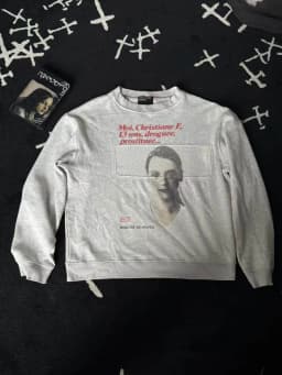 Christane F Portrait print sweater ER/D 18AW
