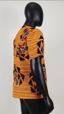 African Shirts for Men Short Sleeve O-neck Ankara Clothes Print Blouse Crop Top Plus Size Casual Shirt Bazin Riche A2312001