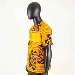 African Shirts for Men Short Sleeve O-neck Ankara Clothes Print Blouse Crop Top Plus Size Casual Shirt Bazin Riche A2312001