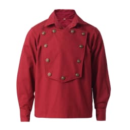 Vintage Shirt for Men Old Westerns Cowboys Watchmaker Bib Button Down Worship Colonial Costume
