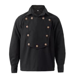 Vintage Shirt for Men Old Westerns Cowboys Watchmaker Bib Button Down Worship Colonial Costume