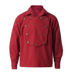 Vintage Shirt for Men Old Westerns Cowboys Watchmaker Bib Button Down Worship Colonial Costume