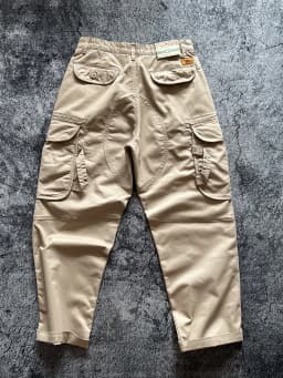 Spring/Autumn Men's Loose Straight Stretch Multi-Pocket Cargo Pants - Hong Kong Patchwork Casual Trousers Japanese Streetwear