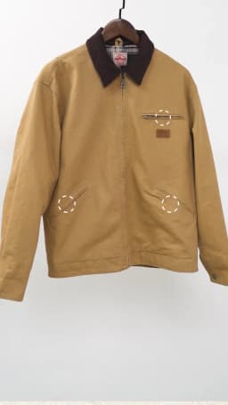 Maden Retro Interstellar Same Style J001 Jacket Canvas Detroit Hunting Jacket Heavyweight Pocket Work Jacket Lapel Collar Coat