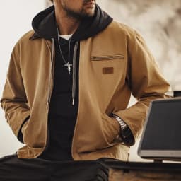 Maden Retro Interstellar Same Style J001 Jacket Canvas Detroit Hunting Jacket Heavyweight Pocket Work Jacket Lapel Collar Coat