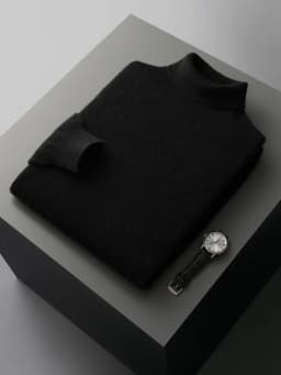 Autumn Winter Men's Wool Sweater Turtleneck Long Sleeve Pullover Smart Casual 100% Merino Wool Knitwear Soft Warm Jumper Clothes
