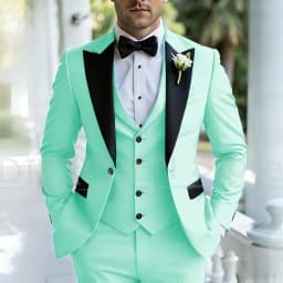Men's Three Piece Tuxedo Suit Set Peak Lapel Formal Wedding Groom Party Outfits for Gentlemen Luxury Stylish Slim Male Suit