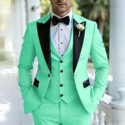 Men's Three Piece Tuxedo Suit Set Peak Lapel Formal Wedding Groom Party Outfits for Gentlemen Luxury Stylish Slim Male Suit