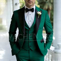 Men's Three Piece Tuxedo Suit Set Peak Lapel Formal Wedding Groom Party Outfits for Gentlemen Luxury Stylish Slim Male Suit