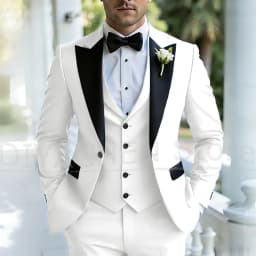 Men's Three Piece Tuxedo Suit Set Peak Lapel Formal Wedding Groom Party Outfits for Gentlemen Luxury Stylish Slim Male Suit