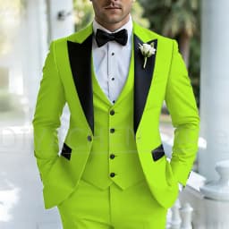 Men's Three Piece Tuxedo Suit Set Peak Lapel Formal Wedding Groom Party Outfits for Gentlemen Luxury Stylish Slim Male Suit