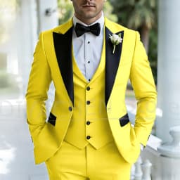 Men's Three Piece Tuxedo Suit Set Peak Lapel Formal Wedding Groom Party Outfits for Gentlemen Luxury Stylish Slim Male Suit