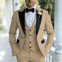 Men's Three Piece Tuxedo Suit Set Peak Lapel Formal Wedding Groom Party Outfits for Gentlemen Luxury Stylish Slim Male Suit