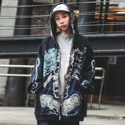 Cactus Jack Baggy Skull Skeleton Hoodie Zip Up Plush Pullover Cardigan Oversized Zipper Hoodies Y2k Streetwear Men Clothes