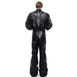 LUZHEN 2025 New Personalized Pattern Printed Motorcycles Leather Jacket Men's Fashion Streetwear High Quality Male Coat JY3320