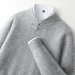 New Men 100% Merino Wool Sweater Long Sleeves Stand-up Collar Pullover Cashmere Soft Disk Buckle Clothing Warm Leisure Men's Top