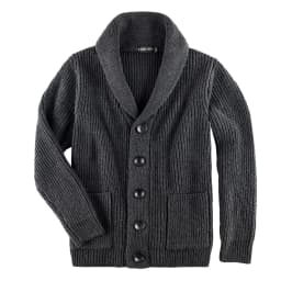 VOBOOM Samll Size S M Mens Shawl Collar Cardigan Sweater Button Down Ribbed Knit Sweaters Chunky Casual Cardigan with Pockets
