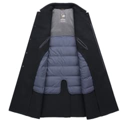 2026 New 100% Wool Outdoor Fashion Gentleman Business Casual Slimming Men's Detachable Down Inner Long Double-sided Wool Coat