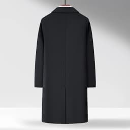 2026 New 100% Wool Outdoor Fashion Gentleman Business Casual Slimming Men's Detachable Down Inner Long Double-sided Wool Coat