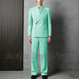 Tailor-Made Men's Suit Jacket Pants Chic Single Button Solid Black Elegant Blazer Gentleman Formal Party Prom Wedding Set