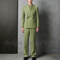 Tailor-Made Men's Suit Jacket Pants Chic Single Button Solid Black Elegant Blazer Gentleman Formal Party Prom Wedding Set